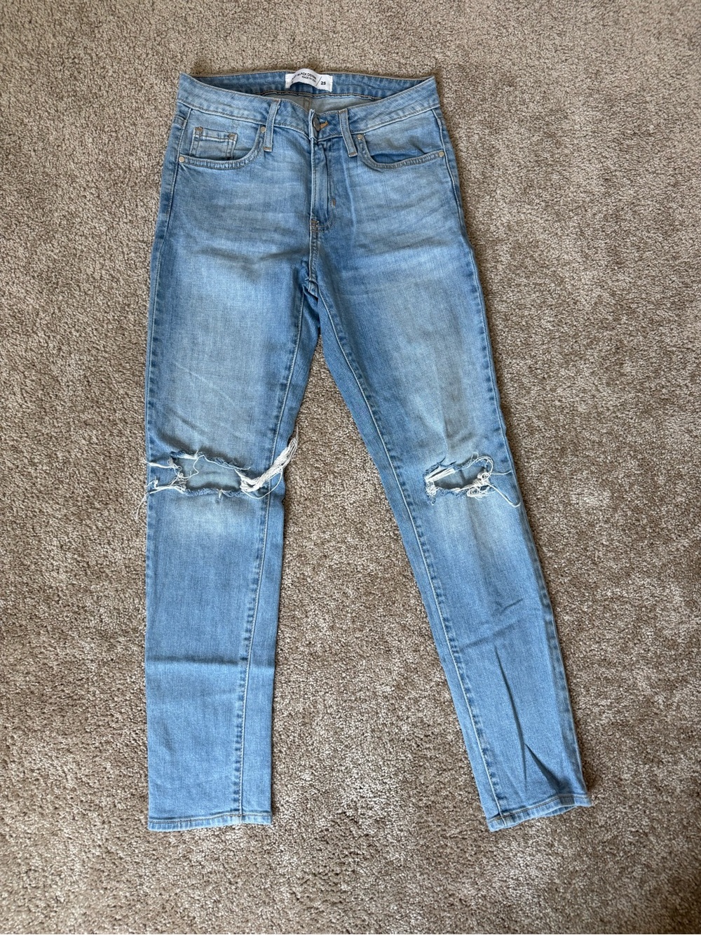 Just Black Light Blue Skinny Ripped Jeans